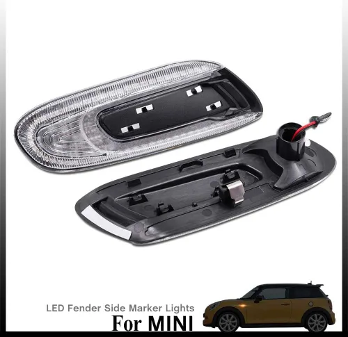 Miniatura 5 de Lente transparente ámbar dinámico Led Side Fender Marker Light para Mini Cooper F55 F56 F57 Led Señal de giro Sidemarker Lámparas OEM # 7298348