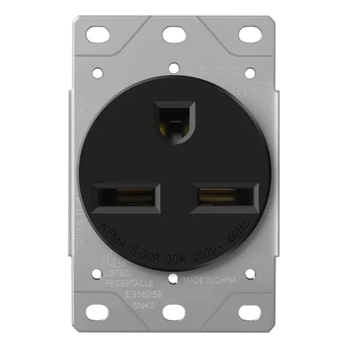 ENERLITES Toma de corriente NEMA 6-30R de 30 amperios 125/250 V, receptáculo resistente de 30 A, para soldadores, aires acondicionados, vehículos