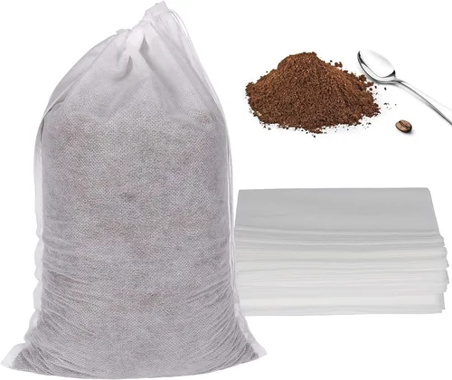 Miniatura 7 de YQL Filtro de café frío, 50 bolsas de café de 4 x 6 pulgadas sin ensuciar, bolsas de malla desechables para preparar té o café frío