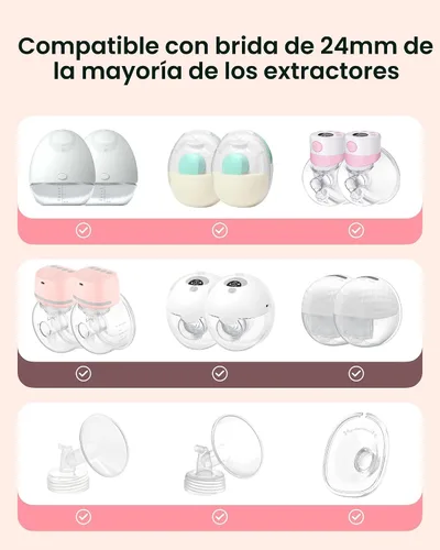 Miniatura 6 de Nuliie Kit de tamaño de brida 3 en 1 de 13/15/17/19/0.827 in para brida/escudo de extractor de leche doble eléctrico de 0.945 in, 10 piezas