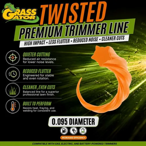 Miniatura 6 de Grass Gator Z7095 Zip String Trimmer Line Pro Large Donut 266-Feet x .095