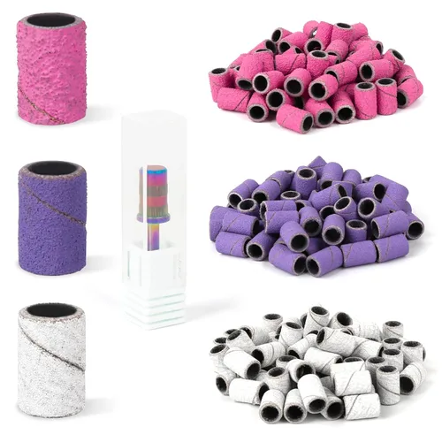 Miniatura 26 de Lavinda Brocas para taladro de uñas de 3/32 pulgadas de fácil remoción para bandas de lijado, mandril pequeño profesional de acero inoxidable de 3.1