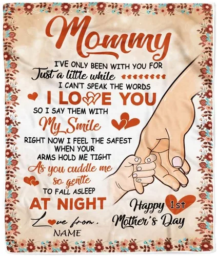 Miniatura 36 de Manta de vellón personalizada con texto en inglés «To My Mom», diseño de girasol de hija e hijo, carta de amor con texto en inglés «You are the