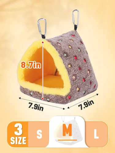 Miniatura 3 de Nido de Pájaros Cálido de Invierno Mediano para Jaula - Cómoda Cama para Pájaros con Tabla de Soporte, Hamaca Colgante Refugio Escondite Cabaña