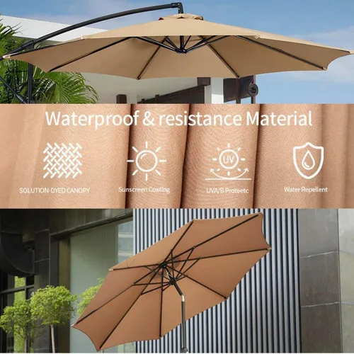 Miniatura 3 de Cubierta de repuesto para sombrilla de patio al aire libre, 6 varillas/8 varillas, 6.5 pies/9 pies/10 pies, toldo de repuesto para sombrilla