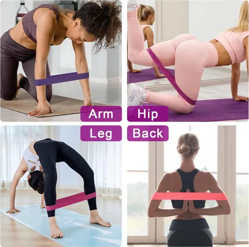 Miniatura 6 de Bandas de resistencia para tobillos con puños, equipo de entrenamiento para gimnasio en casa, equipo de ejercicio para levantar glúteos y trasero