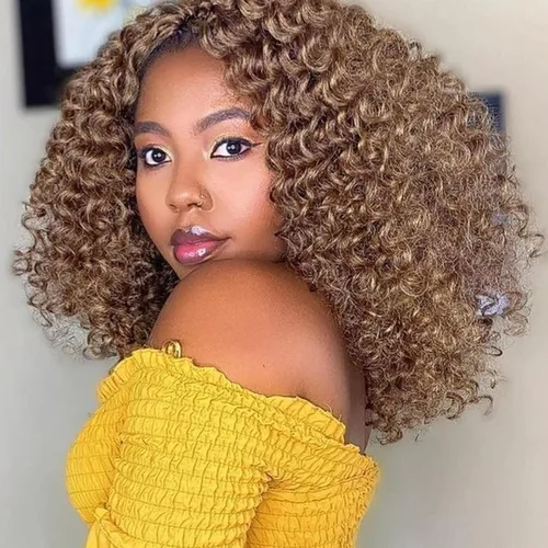 Miniatura 11 de Unionbeauty - Paquete de 8 mechones rizados con ganchillo GoGo, rizos de agua para mujer negra, rizos de playa, extensiones de cabello rizado 1b#