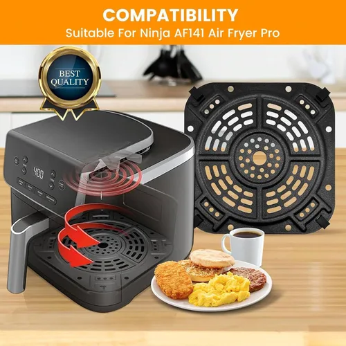 Miniatura 4 de Accesorios para freidora de aire Ninja AF141 Air Fryer Pro 4 en 1 AF142 Air Fry Max 5 en 1 5 cuartos de galón, piezas de repuesto de freidora