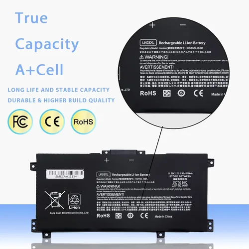 Miniatura 3 de LHYSFIY LK03XL - Batería para portátil de 55.8 Wh, repuesto para HP Envy X360 55.8 ft-ae0xx 17-bw 55.8 ft-ae111dx 49.2 ft-bp1xx 49.2 ft-cn0xxx 49.2