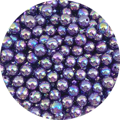 Miniatura 10 de Jmassyang 200 cuentas de perlas brillantes de 0.394 pulgadas (0.394 in), color AB, redondas, de plástico, acrílico, espaciador, manualidades