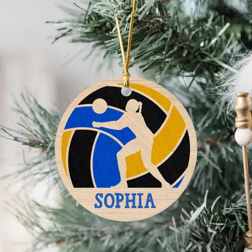 Miniatura 3 de Adorno de Navidad para niña de voleibol 2025, adorno de voleibol personalizado para amantes del voleibol, adornos de jugador de voleibol, adorno
