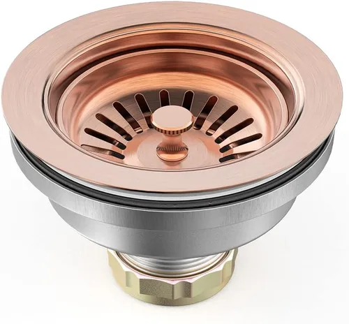BOTEMY B9173 - Conjunto de drenaje para fregadero de cocina de 3-1/2 pulgadas con cesta extraíble para fregadero, tapón de acero inoxidable 304