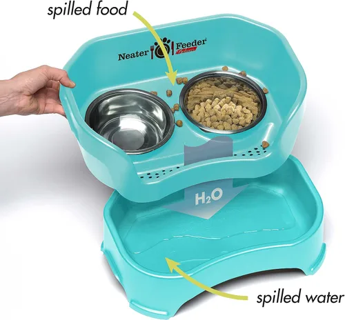Miniatura 3 de Neater Pet Brands Neater Feeder Deluxe Cuencos para Perros Elevad os a Prueba de Derrames para Perros Pequeños Menos de 19 lbs, Fabricado en EE.UU.