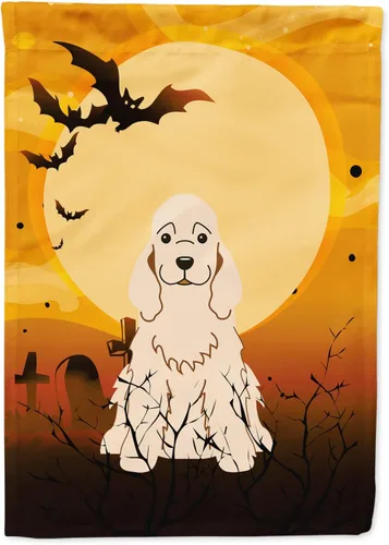 Miniatura 87 de Caroline's Treasures BB4307GF - Bandera de Halloween Airedale para jardín, bandera decorativa para patio exterior, obras de arte de patio, macizos