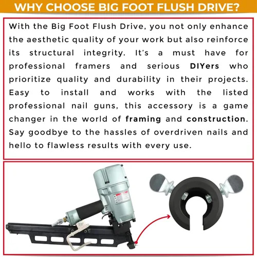 Miniatura 7 de Big Foot Tools ACC-FD Flush Drive, talla única, negro