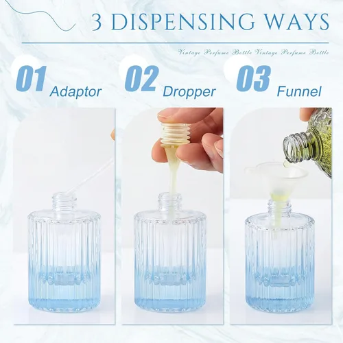 Miniatura 3 de Teenyyou 6 botellas vacías de perfume de vidrio de 30/50/3.4 fl oz a granel para fabricantes de perfumes, botellas de colonia atomizadoras