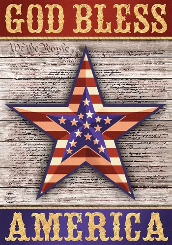 Miniatura 14 de Bandera patriótica de jardín con diseño de estrellas y rayas de 12.5 x 18 pulgadas Briarwood Lane