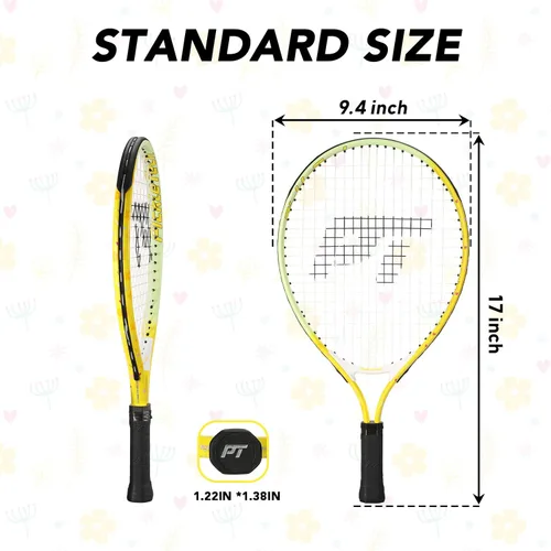 Miniatura 2 de PICKLETECH Kids Tennis Racket for Junior Toddlers Starter Kit 17-25" Tennis Racquet for Girls and Boys with Carry Bag, Lightweight for Beginners