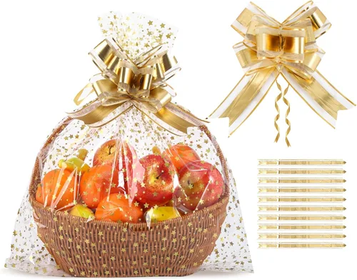 Miniatura 32 de 50 bolsas de celofán transparentes planas de 7" x 12" (A:17.8*A:30.4 cm), bolsas de celofán de polietileno de 2.8 mils para envolver regalos
