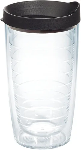 Miniatura 29 de Taza de viaje Tervis de doble pared transparente y colorida con tapa fabricada en Estados Unidos mantiene las bebidas frías y calientes, 24 onzas