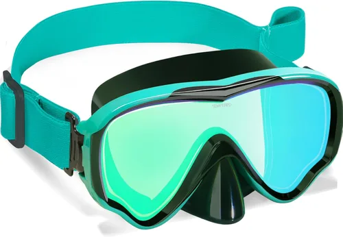 Miniatura 10 de Gafas de natación para niños con correa de tela para niños de 3 a 15 años, gafas de natación a prueba de fugas con cubierta nasal, vista clara