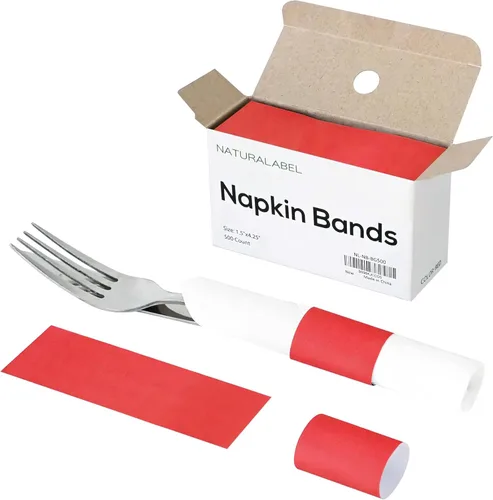 Miniatura 9 de NATURALABEL 500 servilleteros de papel con caja, servilletas autoadhesivas, para comidas familiares, fiestas de cumpleaños, bodas, celebraciones