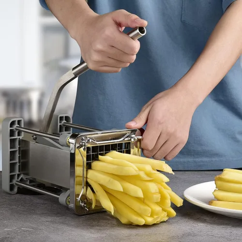 Miniatura 4 de Cortador de papas fritas, Sopito - Cortador profesional de papas de acero inoxidable con hoja de 1/2 pulgada, ideal para papas, zanahorias y pepinos