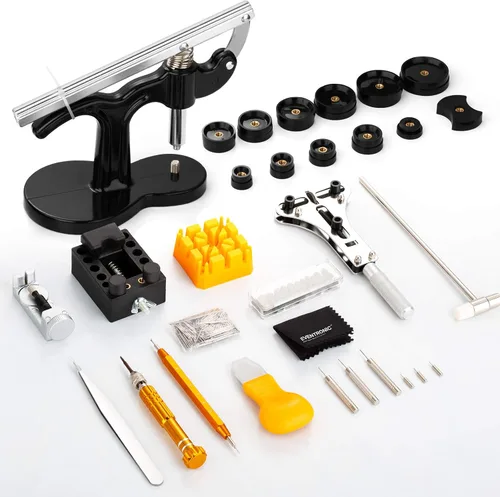 Miniatura 5 de Versión combinada kit de herramientas de reparación de relojes Eventronic + juego de prensa de reloj, juego de herramientas de barra de resorte