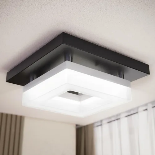 Sunco - Lámpara de techo LED cuadrada de 8 pulgadas, montaje empotrado, negro, alto brillo, 1800 lm, CCT seleccionable 3000 K/4000 K/4500 K/5000