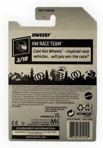 Miniatura 2 de Hot Wheels HW450F, [Azul] 182/250 Race Team 2/10