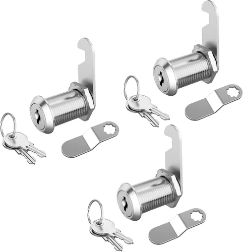 Miniatura 8 de Jayseon Juego de 6 cerraduras de gabinete con llave, cerraduras de leva para RV de 5/8" con llave similar, cerradura de buzón de reemplazo