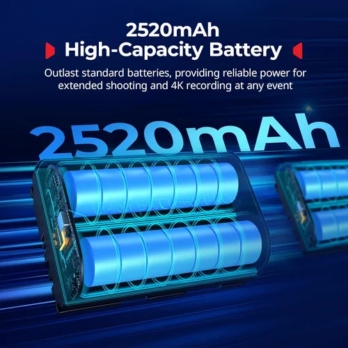 Miniatura 2 de SMALLRIG Juego de cargador de batería para cámara Canon LP-E6P, batería de 2520mAh, carga rápida de doble ranura, pantalla LCD para Canon EOS R6V