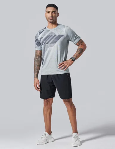 Miniatura 2 de Paquete de 5 camisetas de manga corta, con cuello redondo y de secado rápido para hombre, camisetas deportivas para correr, entrenar o ir al gimnasio