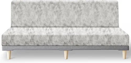 Miniatura 30 de molasofa - Funda elástica para futón de aspecto de cuero, cubierta para sofá sin brazos, protector de muebles con parte inferior elástica, funda