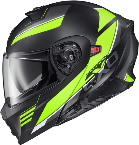 Miniatura 14 de ScorpionEXO GT930 - Casco integral de motocicleta Transformer para adultos con bolsillos para altavoces con Bluetooth, aprobado por DOT y ECE, Negro