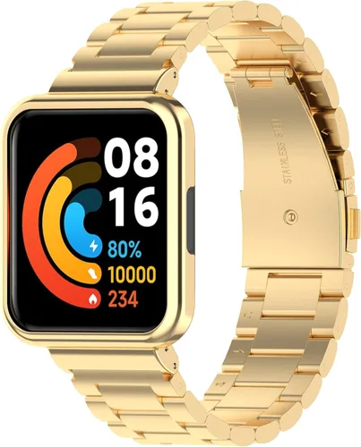 Miniatura 8 de Compatible con Redmi Watch 2 lite con funda, correa de metal de acero inoxidable mejorada con protector de pantalla para Redmi Watch 2 lite