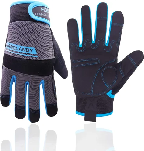 Miniatura 14 de HANDLANDY HLDD Work Gloves Women, Safety Work Gloves Touchscreen Working Glove for Mechanic, Gardening, Construction, DIY