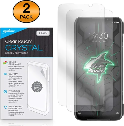 Miniatura 2 de BoxWave Protector de pantalla compatible con Xiaomi Black Shark 3 Pro – ClearTouch Crystal (paquete de 2), película HD – Escudos de arañazos