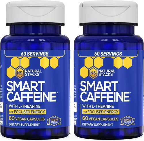 Miniatura 11 de Natural Stacks Smart Cafeine – Suplemento energético – Un frasco contiene 60 cápsulas – Crea energía duradera, evita el golpe de cafeína, aumenta