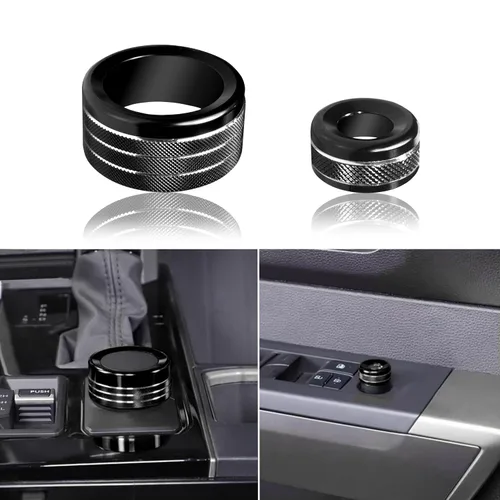 Miniatura 10 de Accesorios para Toyota Tundra 2025 2022-2024 Sequoia 2023-2025 Cubierta de la perilla de la consola central, modo de conducción, tapa de inicio