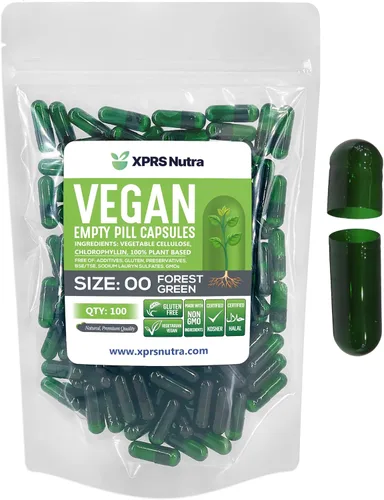 Miniatura 17 de XPRS Nutra Cápsulas vacías de tamaño 00 – 100 cápsulas veganas vacías – Pastillas vacías vegetarianas – Relleno de cápsulas vegetales DIY