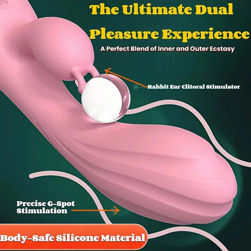 Miniatura 4 de Juguete para adultos para mujer, 12 patrones, orejas de conejo, juguetes de silicona seguros para el cuerpo, potente herramienta de estimulación