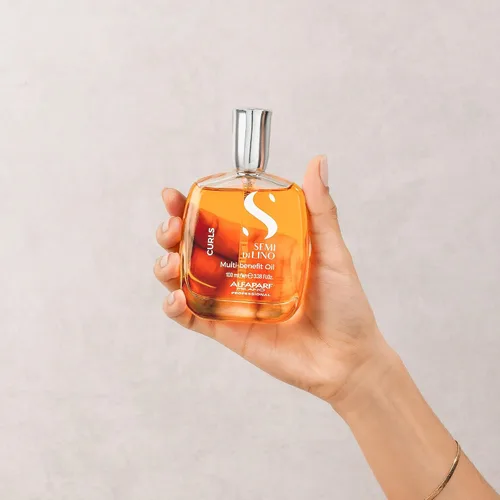 Miniatura 4 de Alfaparf Milano Semi di Lino Curls - Aceite nutritivo para cabello ondulado y rizado, suero ligero y multibeneficio, reduce el encrespamiento, añade