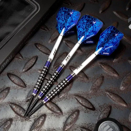 Miniatura 6 de Winmau Advance 500 Series - Juego de dardos de tungsteno con puntas de acero y ejes (tallos), disponible en azul y verde