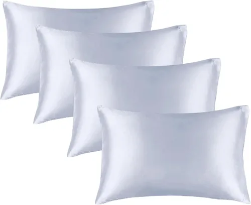 Miniatura 29 de Bedelite Funda de almohada de satén para el cuerpo, súper suave y refrescante, para el cabello y la piel, transpirable, sedosa y larga, 20 x 54 Rosa
