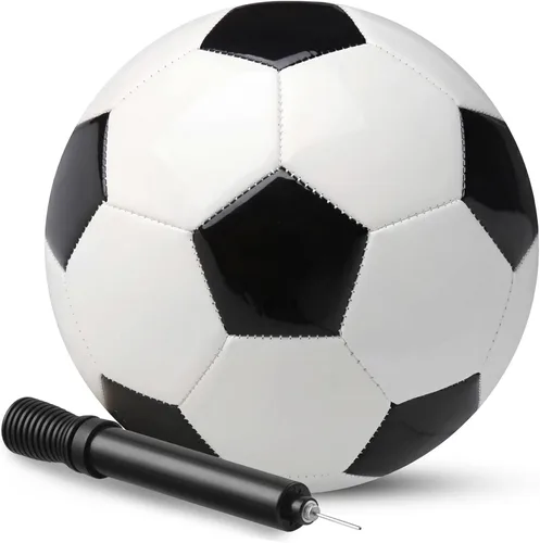 Miniatura 9 de PlayBolt Black & White Soccer Balls - Sizes 2, 3, 4, 5 for Kids, Toddlers & Adults - Pack of 1 or 4 with Pump