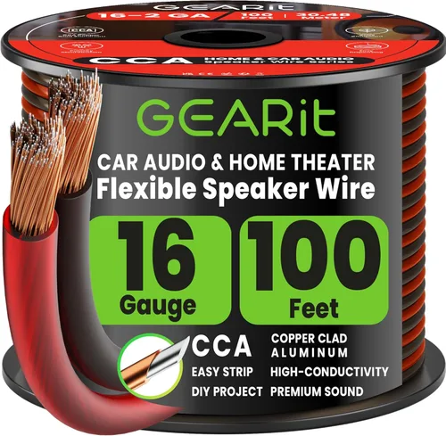 Miniatura 16 de Cable de altavoz Calibre 16, GearIT Pro Series Cable de altavoz 16/2 AWG (100 pies / 30.48 metros) Ideal para altavoces de cine en casa y altavoces