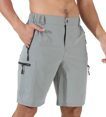 Suwangi Pantalones cortos de senderismo para hombre, de secado rápido, atléticos, cortos, viajes, pesca, golf, tácticos, para hombres con múltiples