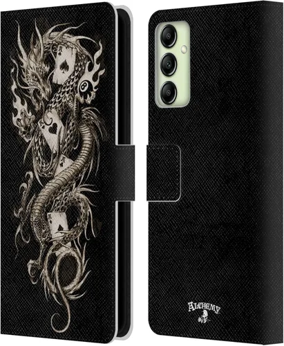 Miniatura 18 de Head Case Designs Officially Licensed Alchemy Gothic Caduceus Rex Dragon Leather Wallet Case Compatible with Samsung Galaxy A14 5G