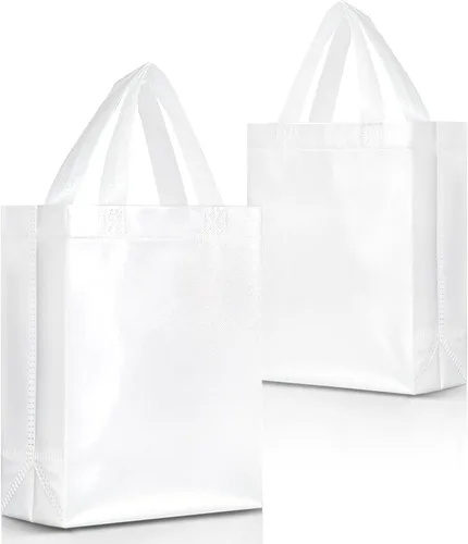 Miniatura 28 de Nush Nush Bolsas de regalo azules de tamaño mediano – Juego de 12 bolsas de regalo reutilizables azules brillantes con asas – Ideal para recuerdos